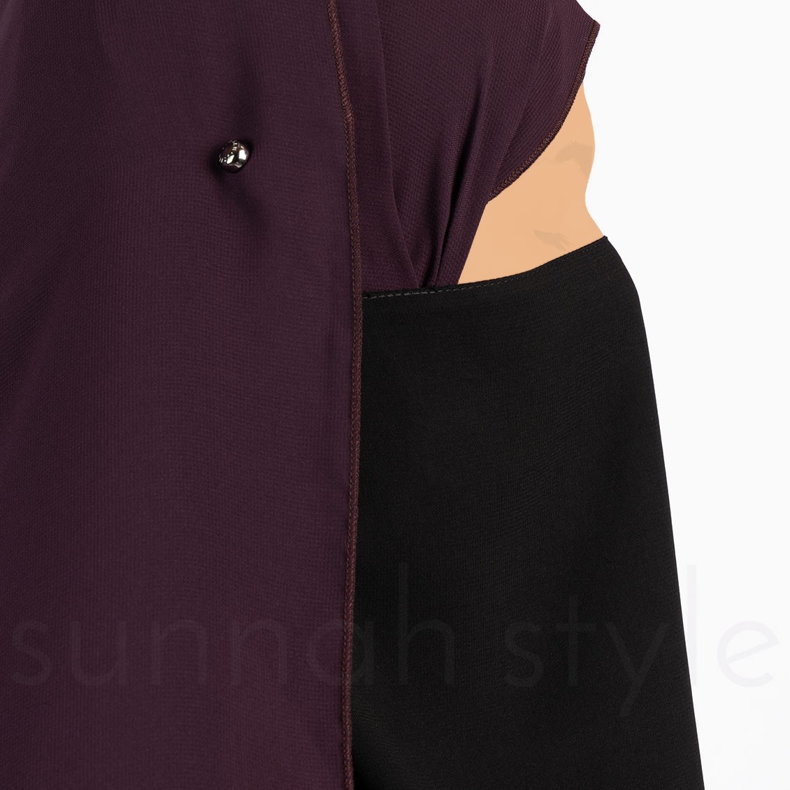 Sunnah Style Elastic Half Niqab Black